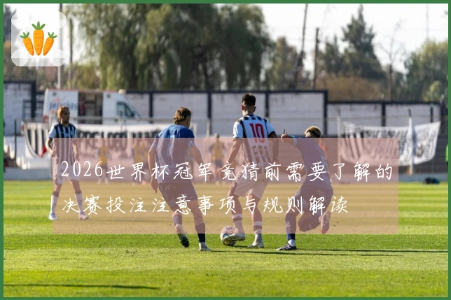 2026世界杯冠军竞猜前需要了解的决赛投注注意事项与规则解读