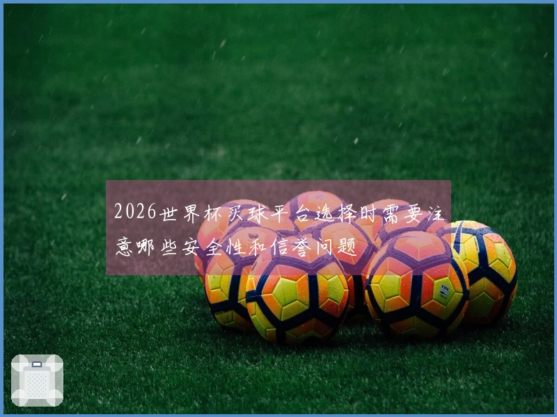 2026世界杯买球平台选择时需要注意哪些安全性和信誉问题